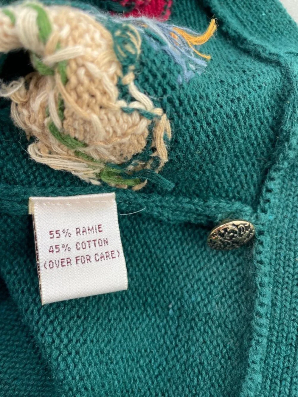 Vintage 90s Susan Bristol Sweater Vest Small Victorian Tapestry Deadstock NEW - Picture 8 of 9